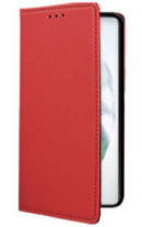 Кожен калъф тефтер и стойка Magnetic FLEXI Book Style за Samsung Galaxy S22 Ultra 5G S908B червен 